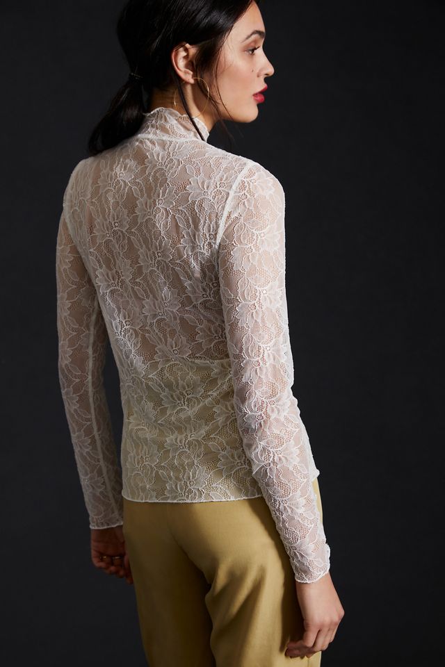 By Anthropologie Lace Layering Turtleneck #4