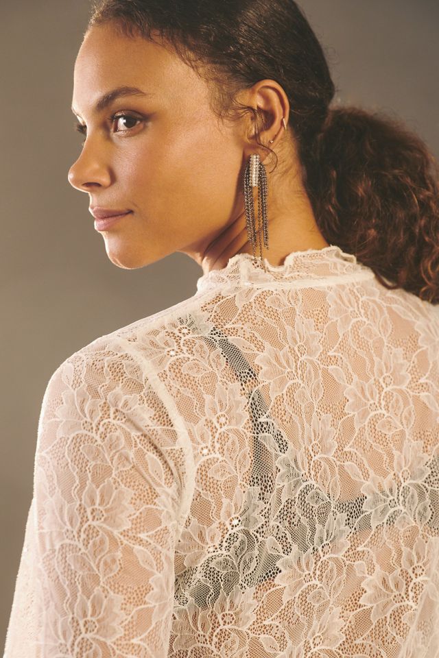 By Anthropologie Lace Layering Turtleneck #7