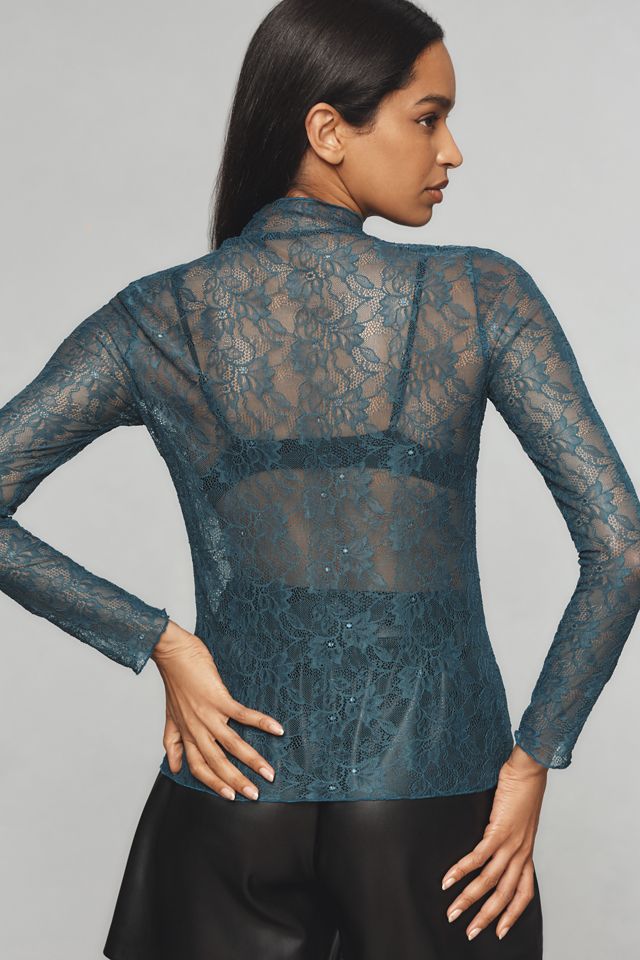 By Anthropologie Lace Layering Turtleneck #1
