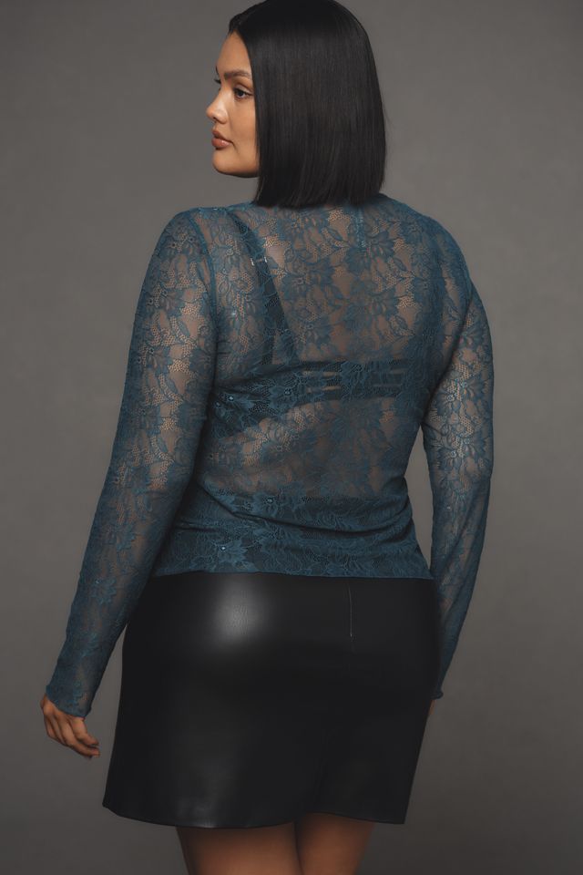 By Anthropologie Lace Layering Turtleneck #5