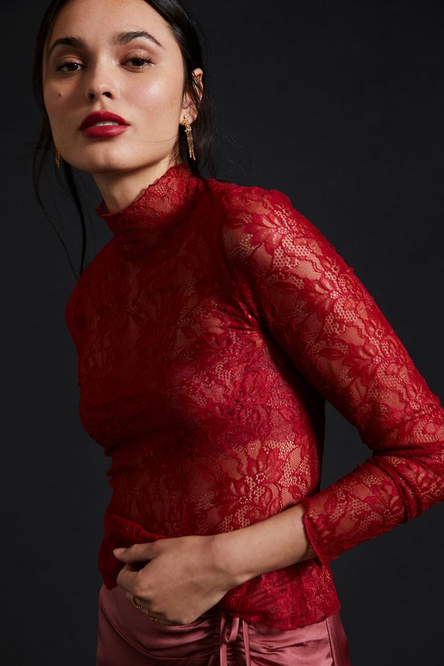 By Anthropologie Lace Layering Turtleneck #3