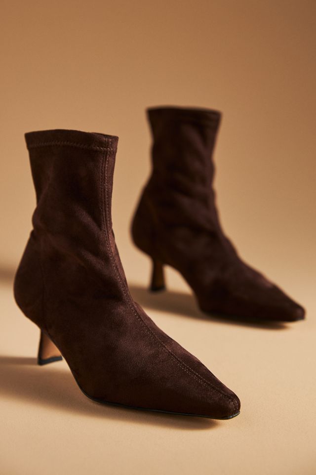 Angel Alarcon Pointed-Toe Kitten-Heel Boots
