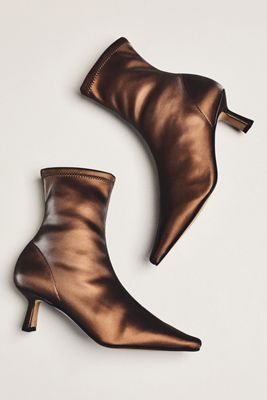 Angel Alarcon Pointed-Toe Kitten-Heel Boots