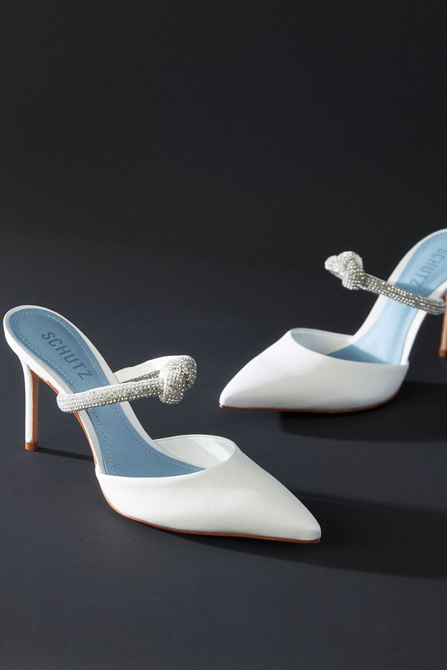 Schutz Pearl Ivory Mule #1