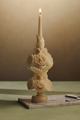 Oaxacan Floral Taper Candle, Large