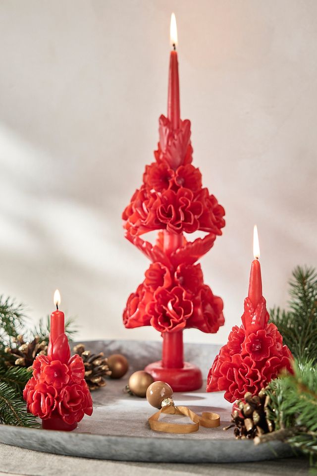 Oaxacan Floral Taper Candle, Large #2