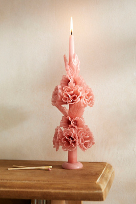 Terrain Oaxacan Floral Taper Candle, Large In Pink