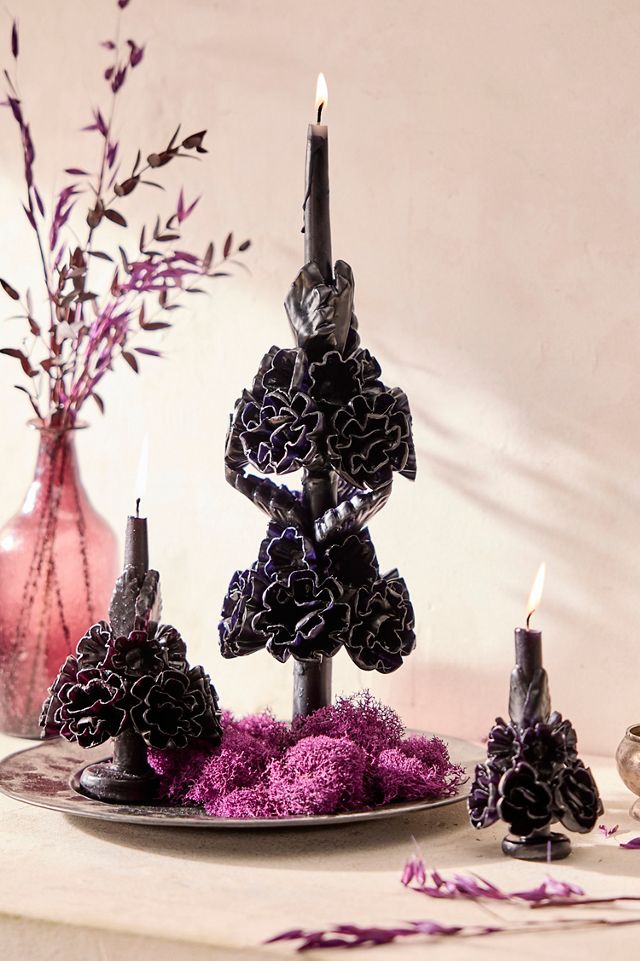 Oaxacan Floral Taper Candle, Medium #1