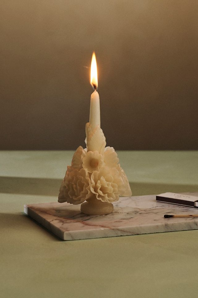 Oaxacan Floral Taper Candle, Medium #1