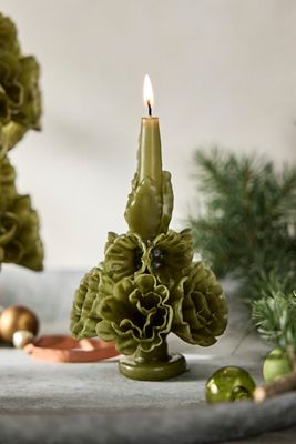 Oaxacan Floral Taper Candle, Medium