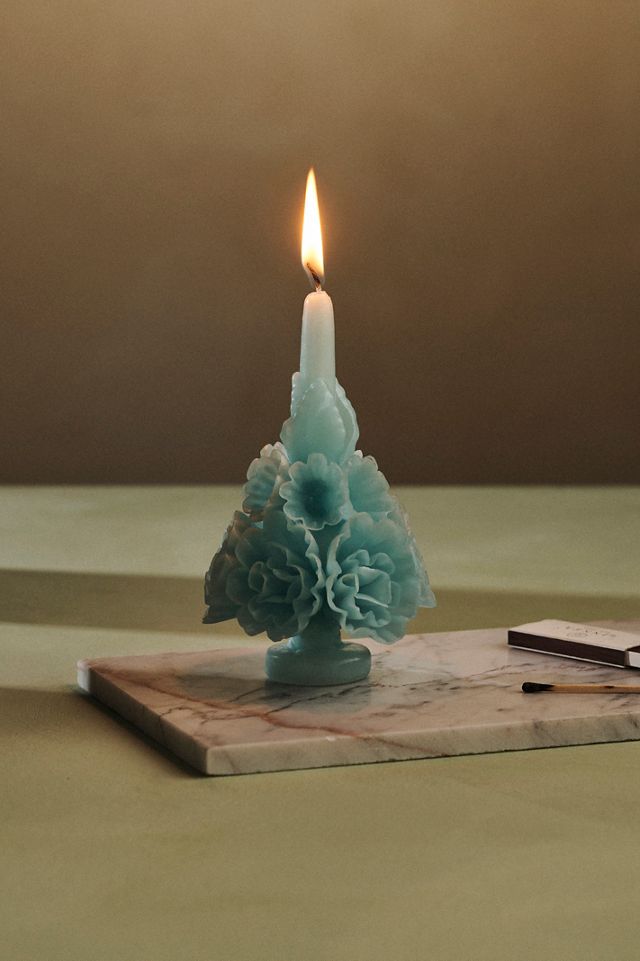 Oaxacan Floral Taper Candle, Medium