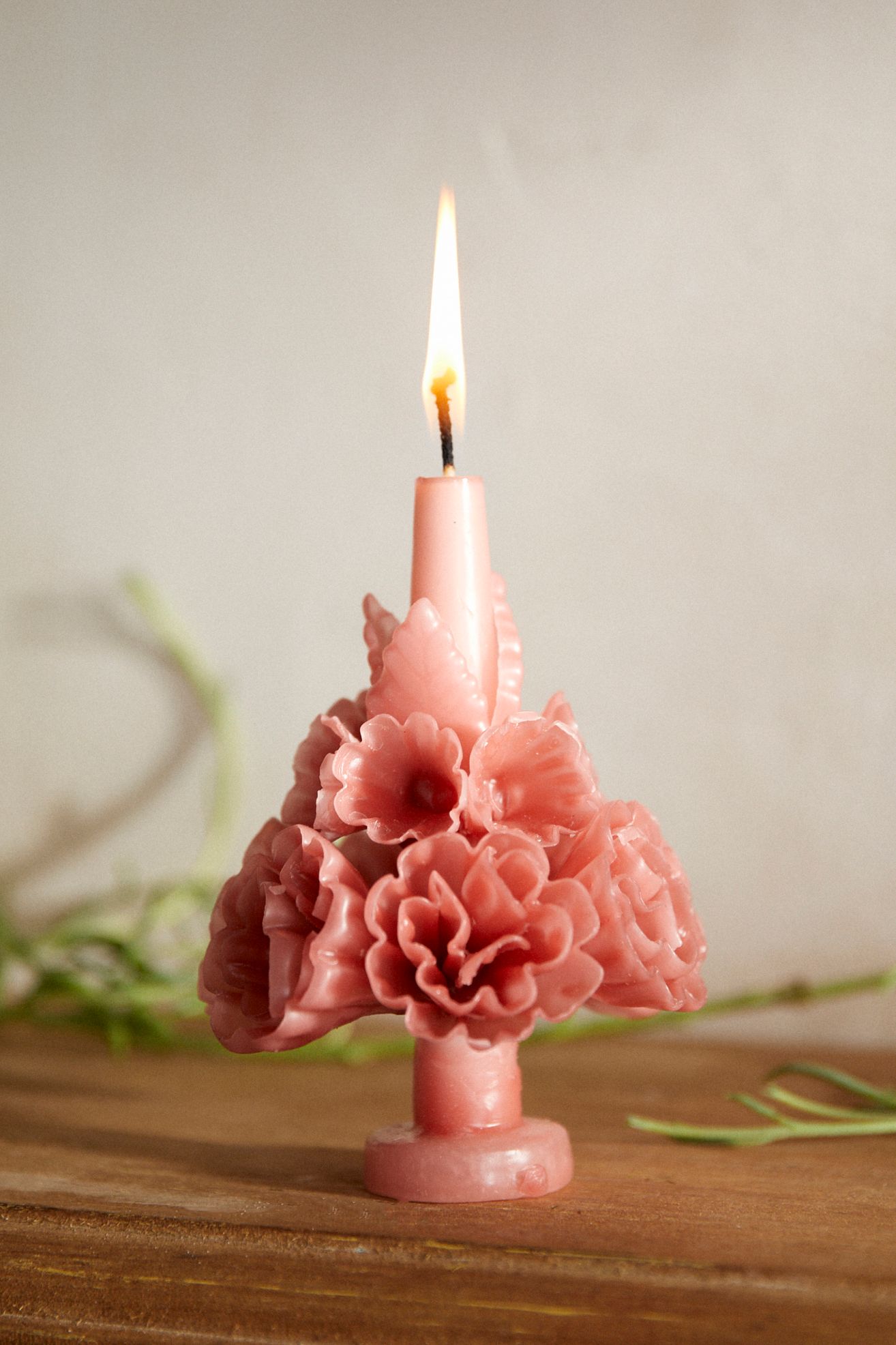 Oaxacan Floral Taper Candle, Medium - Medium Pink, Standard, One Size