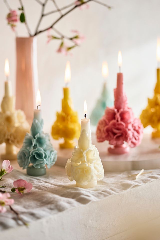 Oaxacan Floral Taper Candle, Medium #2