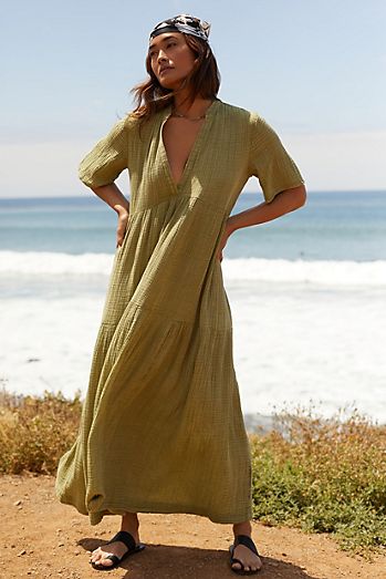 Robe longue fluide By Anthropologie