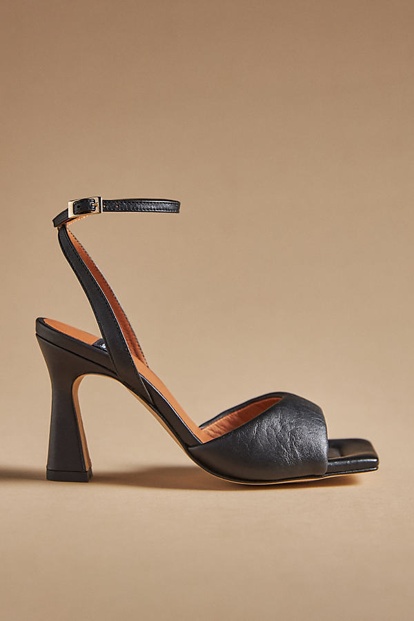 Angel Alarcon Puffy Ankle-strap Heels In Grey