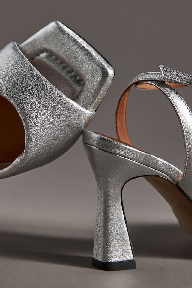 Maeve Puffy Square-Toe Ankle-Strap Heels #2