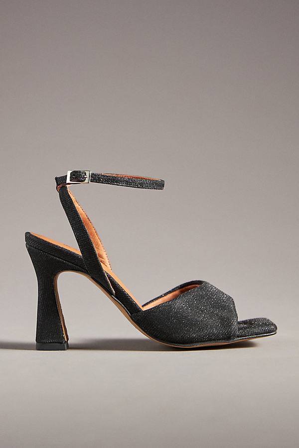 ANGEL ALARCON PUFFY ANKLE-STRAP HEELS