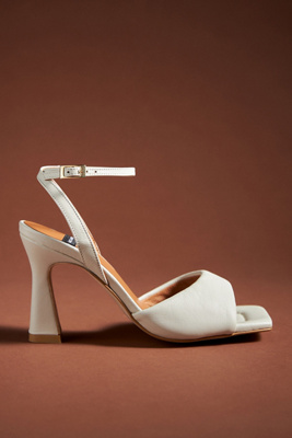 Angel Alarcon Puffy Ankle-strap Heels In Beige