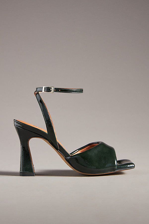 Angel Alarcon Puffy Ankle-strap Heels In Green
