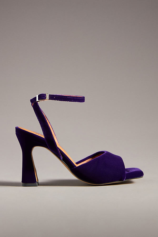 Angel Alarcon Puffy Ankle-strap Heels In Purple
