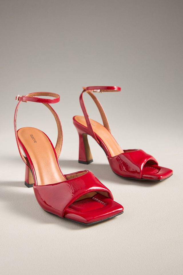 Maeve Puffy Square-Toe Ankle-Strap Heels #1