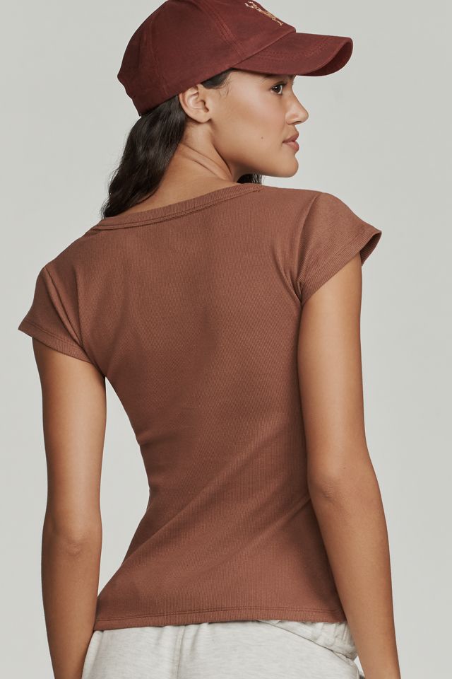 Pilcro Slim Scoop-Neck Tee #1