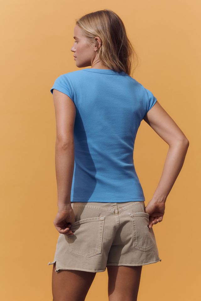 Pilcro Slim Scoop-Neck Tee #1