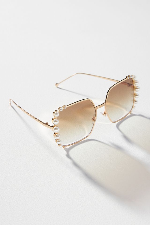 Pearl-Embellished Sunglasses #1