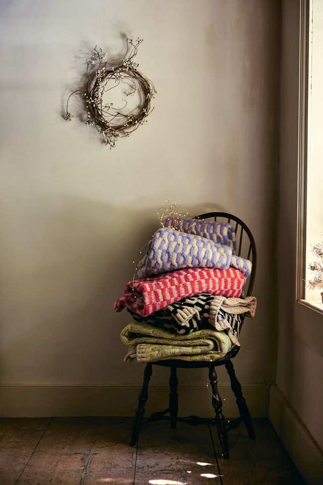 Knit Geo Throw Blanket #2
