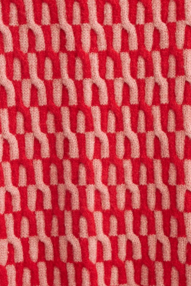 Knit Geo Throw Blanket #1
