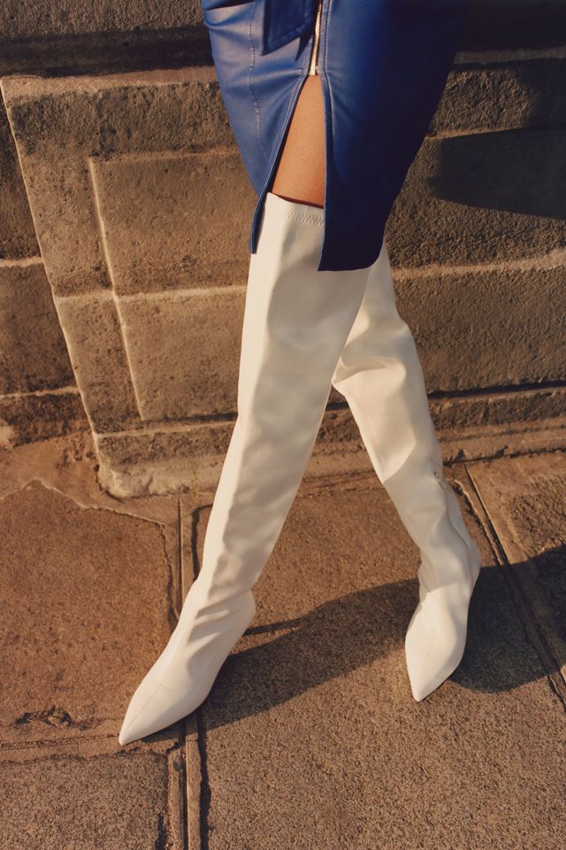 White over outlet the knee boots