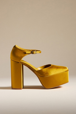 Jeffrey Campbell Ovr-n-out Heels In Yellow