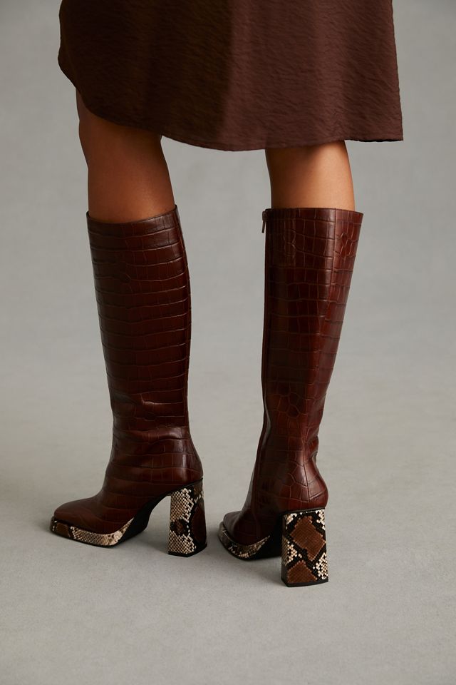 Bottines Jeffrey Campbell En Cuir Croco-gaufré - Taille 6 Femme - Neuves Avec étiquettes