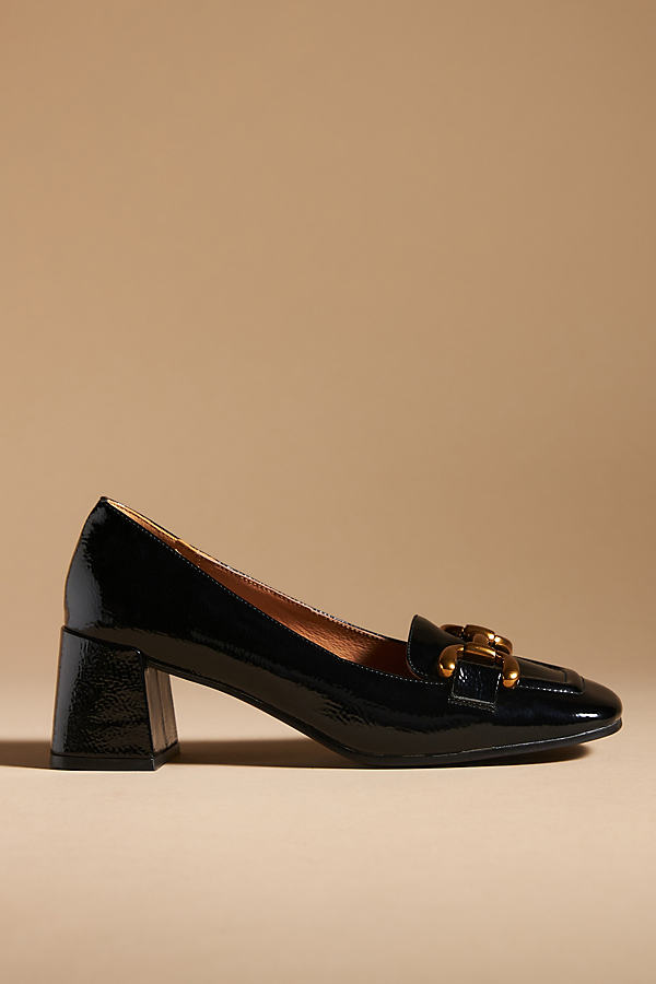 Bibi Lou Valencia Patent Leather Heels In Black