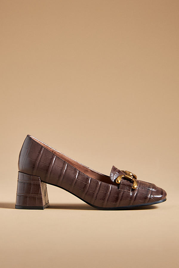 Bibi Lou Valencia Leather Heels In Brown