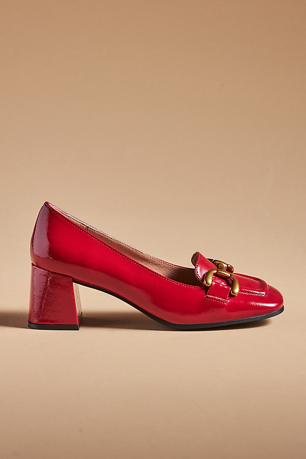 Bibi Lou Valencia Leather Heels In Red