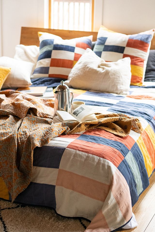 Anchal Multi-Check Euro Sham #3
