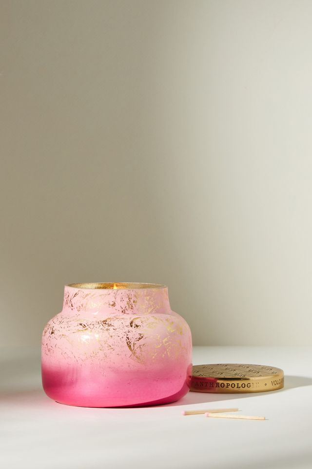 Capri Blue Volcano Pink Shimmer Glass Jar Candle #1