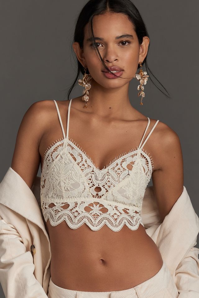 By Anthropologie Lace Insert Bra