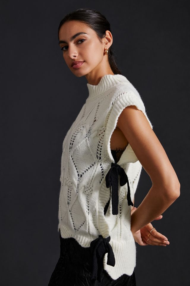 By Anthropologie Bow Sweater Vest