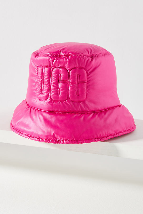 Quilted Logo Bucket Hat In Pink