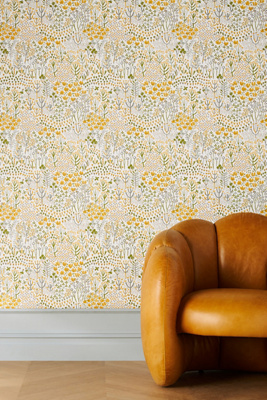 Chilton Yellow Wildflowers Floral Wallpaper - Thumbnail 3