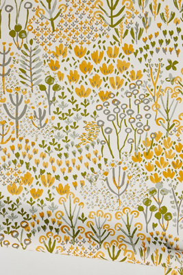 Chilton Yellow Wildflowers Floral Wallpaper