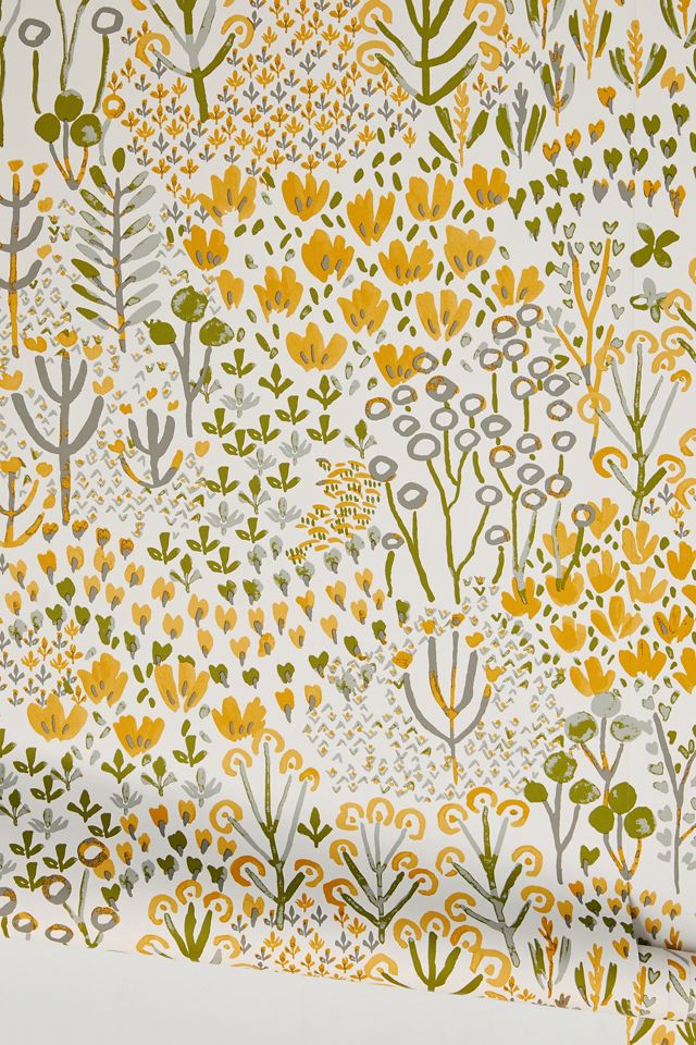 Chilton Yellow Wildflowers Floral Wallpaper #1