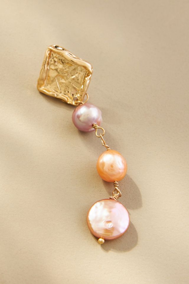 Pearl Chain Drop Earrings #1