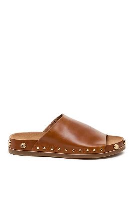 KELSI DAGGER BROOKLYN SQUISH STUDDED SLIDE SANDALS 