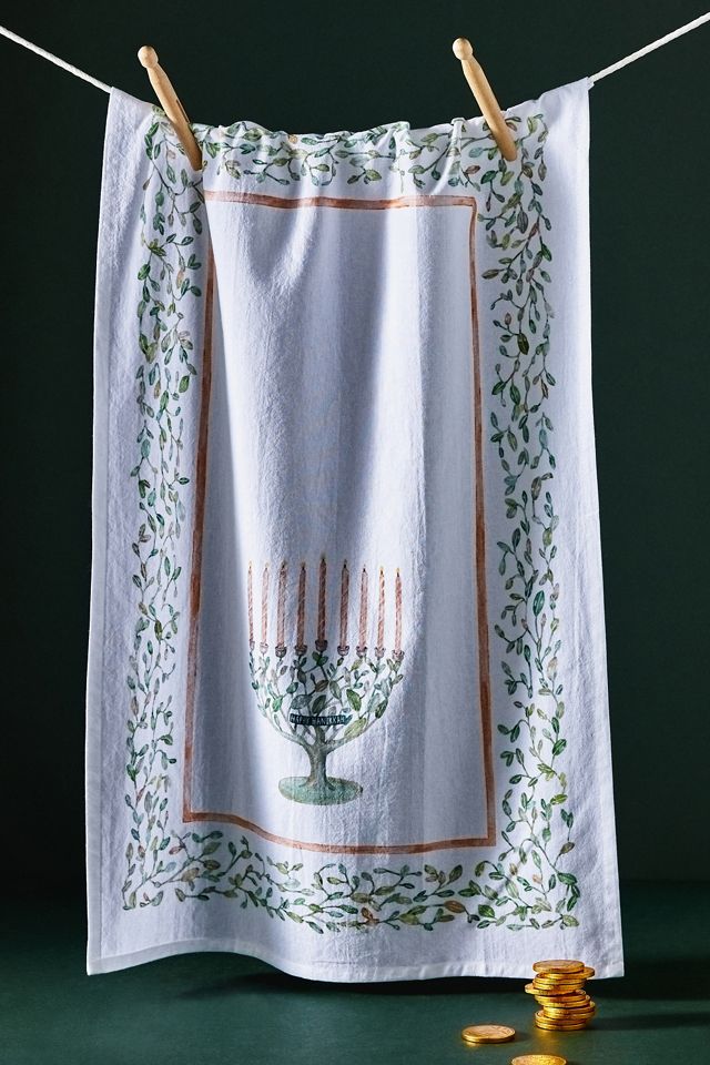 Lana's Shop Menorah Dish Towel Anthropologie