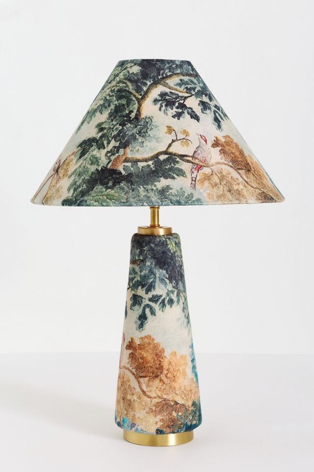 Lulu Printed Fabric Upholstered Empire Table Lamp #1