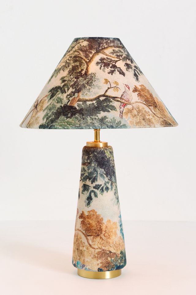 Lulu Printed Fabric Upholstered Empire Table Lamp #2