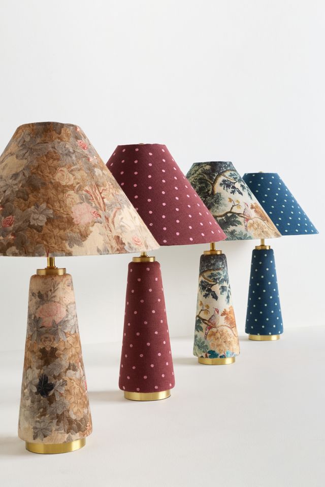 Lulu Printed Fabric Upholstered Empire Table Lamp #4